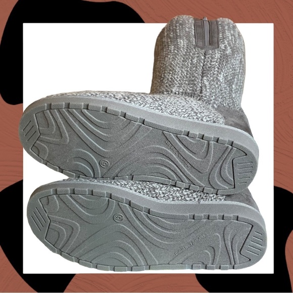 SO Sparkle New With Tag Dark/Light Gray Marble Knit Wear Two Ways Boots Wm Sz 6